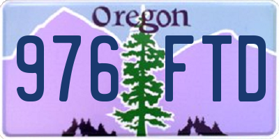 OR license plate 976FTD
