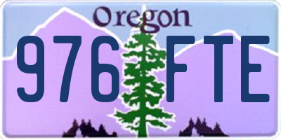 OR license plate 976FTE