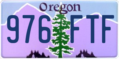 OR license plate 976FTF