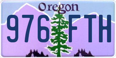 OR license plate 976FTH