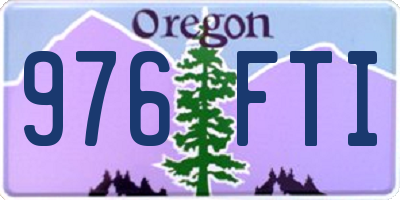 OR license plate 976FTI