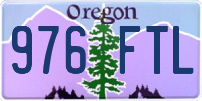 OR license plate 976FTL