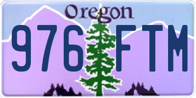 OR license plate 976FTM