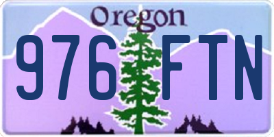 OR license plate 976FTN