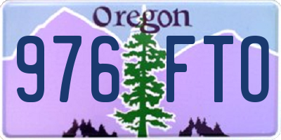 OR license plate 976FTO