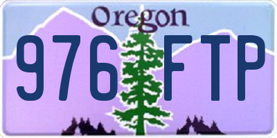 OR license plate 976FTP