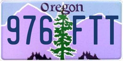 OR license plate 976FTT