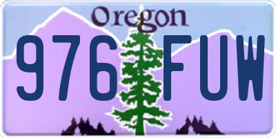 OR license plate 976FUW