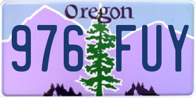 OR license plate 976FUY