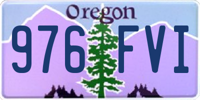 OR license plate 976FVI