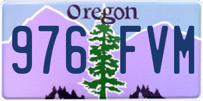 OR license plate 976FVM