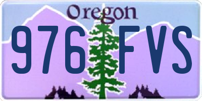 OR license plate 976FVS