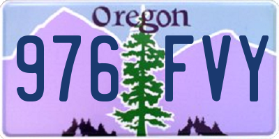 OR license plate 976FVY