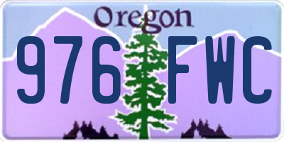 OR license plate 976FWC