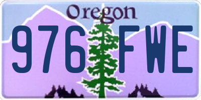 OR license plate 976FWE