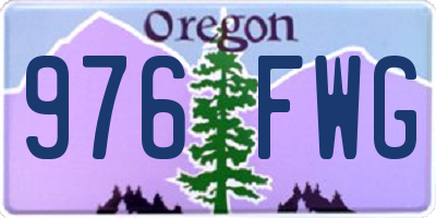 OR license plate 976FWG