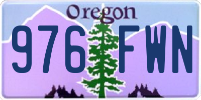 OR license plate 976FWN