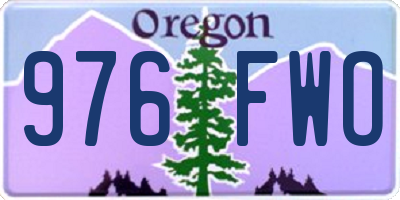 OR license plate 976FWO