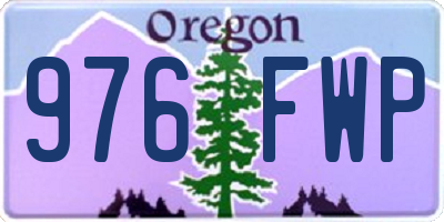 OR license plate 976FWP
