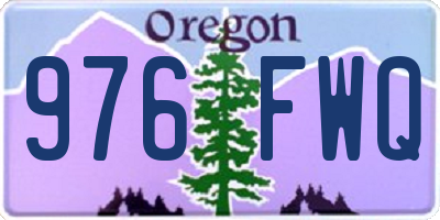 OR license plate 976FWQ