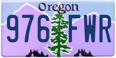 OR license plate 976FWR