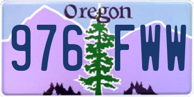 OR license plate 976FWW