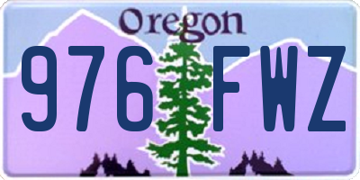 OR license plate 976FWZ