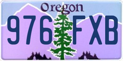 OR license plate 976FXB