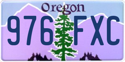 OR license plate 976FXC