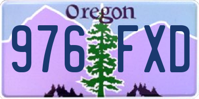 OR license plate 976FXD