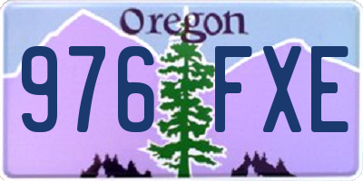 OR license plate 976FXE
