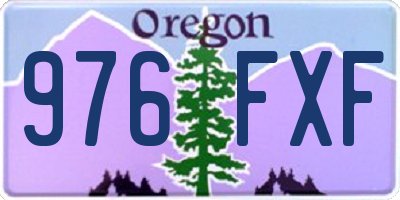 OR license plate 976FXF