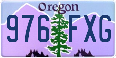 OR license plate 976FXG