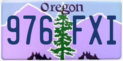 OR license plate 976FXI