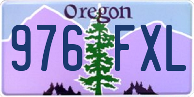 OR license plate 976FXL
