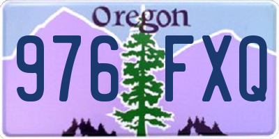 OR license plate 976FXQ