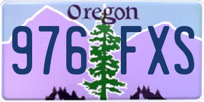 OR license plate 976FXS