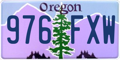 OR license plate 976FXW
