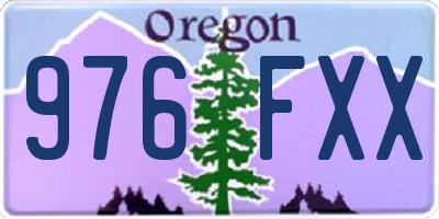 OR license plate 976FXX