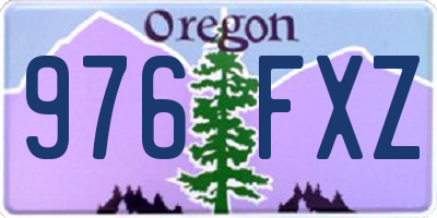 OR license plate 976FXZ