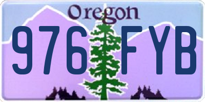 OR license plate 976FYB