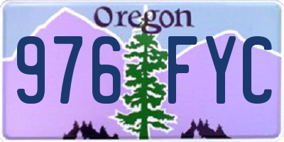 OR license plate 976FYC