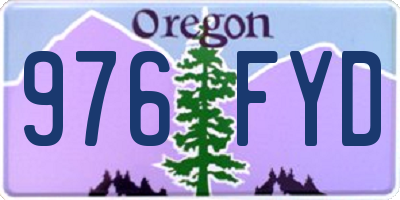 OR license plate 976FYD