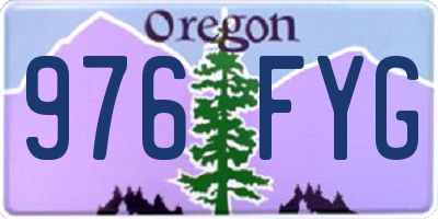 OR license plate 976FYG