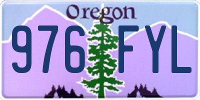 OR license plate 976FYL