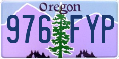 OR license plate 976FYP