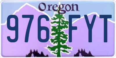 OR license plate 976FYT
