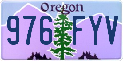 OR license plate 976FYV