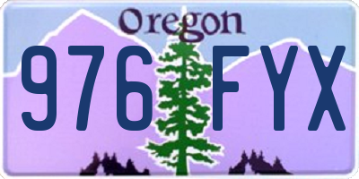 OR license plate 976FYX