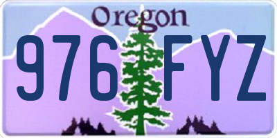 OR license plate 976FYZ